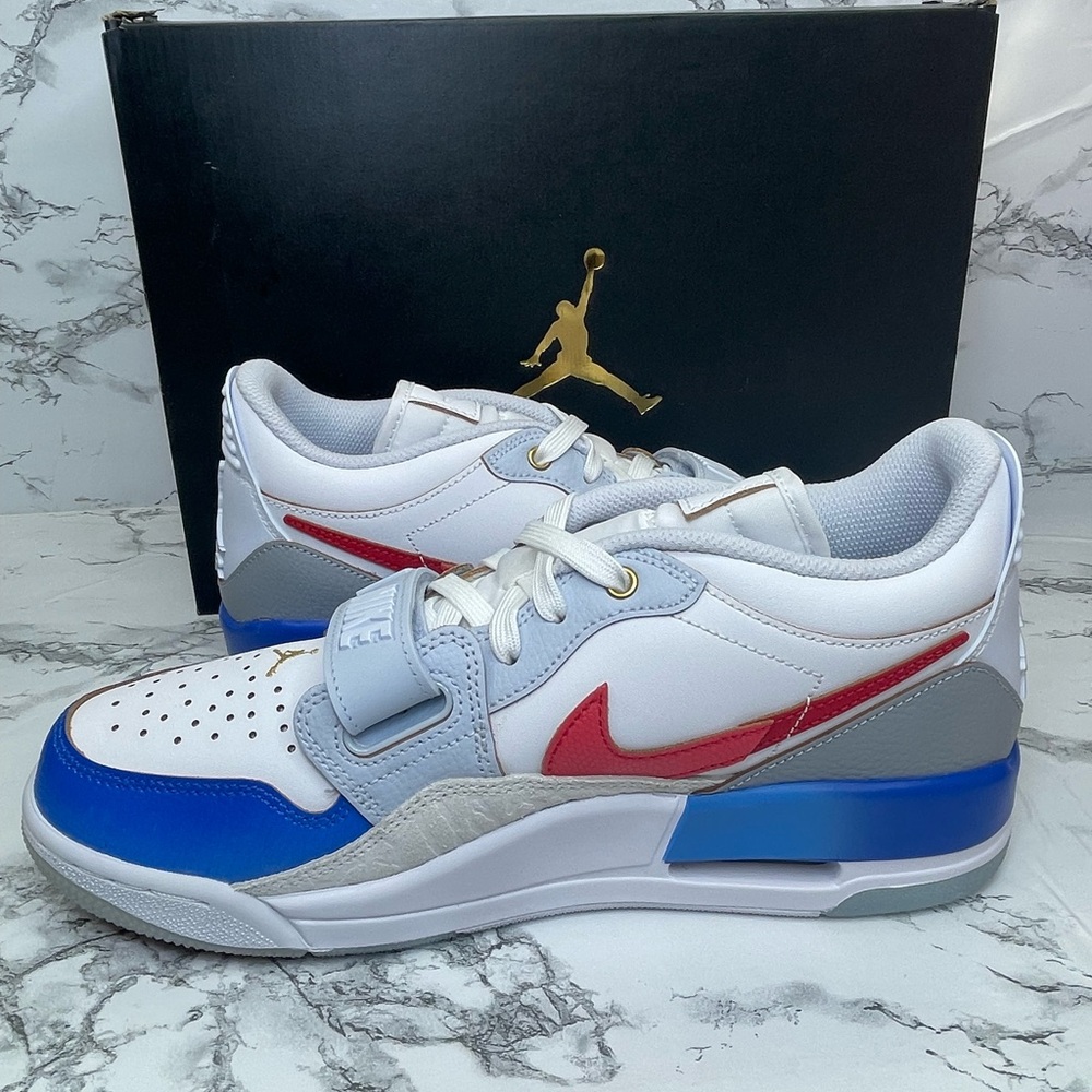 NEW Nike Air Jordan Legacy 312 Low White Game Royal Red Mens Size's FN8902-161 - Picture 2 of 8